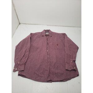 Men’s Cowboy Western Cinch Long Sleeve Button Down Shirt Size Large Red